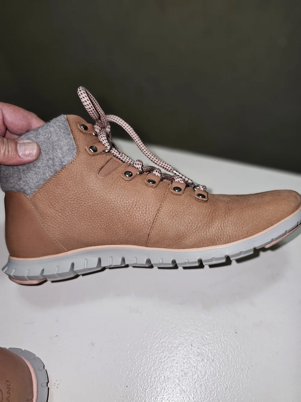 Women’s Tan Lace-Up Ankle Boots - Lightweight Comfort Cole Haan Zerogrand . NWT - Picture 8 of 15